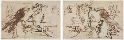Géricault - Arkusz szkiców (recto) Arkusz szkiców (verso), 1819 r. autorstwa Theodore Gericault