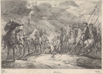 Scena na polu bitwy Walka kawalerii (tytuł serii) autorstwa Théodorus van Kessel