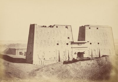 Przegląd Świątyni Edfu autorstwa Théodule Devéria