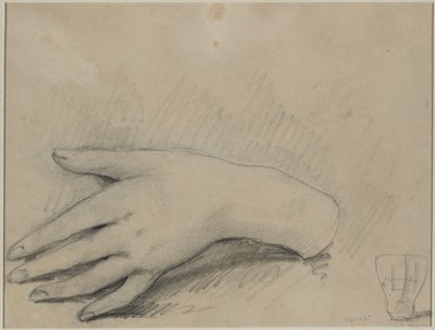 Studium kobiecej ręki wers, 1800s. autorstwa Auguste Theodule Ribot