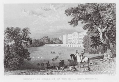 Burley lub Burleigh on the Hill, Rutlandshire (grawerowanie) autorstwa Thomas (after) Allom