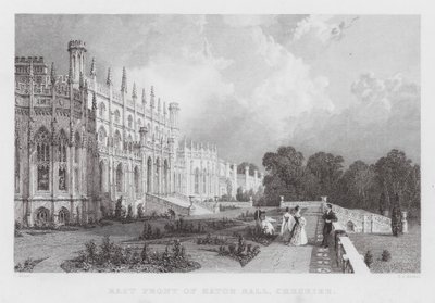 Wschodni front Eaton Hall, Cheshire (rycina) autorstwa Thomas (after) Allom