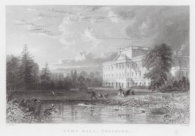 Lyme Hall, Cheshire (grawerowanie) autorstwa Thomas (after) Allom