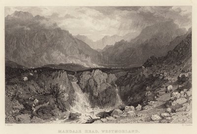 Mardale Head, Westmorland (grawerowanie) autorstwa Thomas (after) Allom