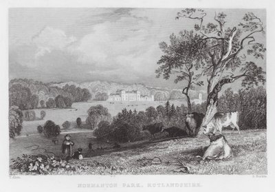 Normanton Park, Rutlandshire (grawerowanie) autorstwa Thomas (after) Allom