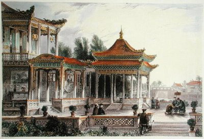 Pawilon Gwiazdy Nadziei, Tong Chow, ok. 1850 (kolor lito) autorstwa Thomas (after) Allom