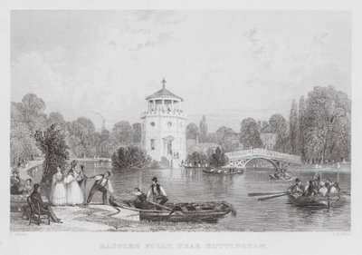 Radford Folly, niedaleko Nottingham (grawerowanie) autorstwa Thomas (after) Allom