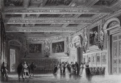 Salon Ludwika XIII, Fontainebleau (rycina) autorstwa Thomas (after) Allom