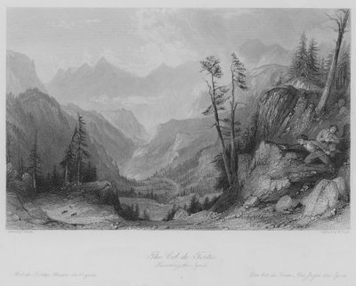 Col de Tortes, Polowanie na Izoida (rycina) autorstwa Thomas (after) Allom