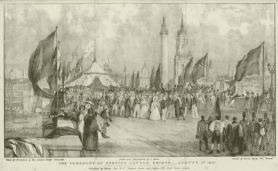 Ceremonia otwarcia London Bridge autorstwa Thomas (after) Allom