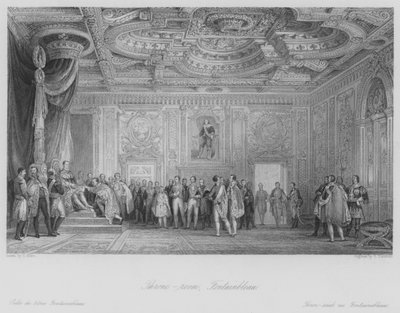 Sala tronowa, Fontainbleau (grawerowanie) autorstwa Thomas (after) Allom