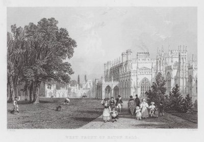 Zachodni front Eaton Hall (grawerunek) autorstwa Thomas (after) Allom