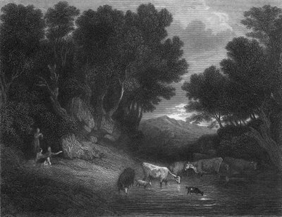 Miejsce nawadniania (grawerunek) autorstwa Thomas (after) Gainsborough