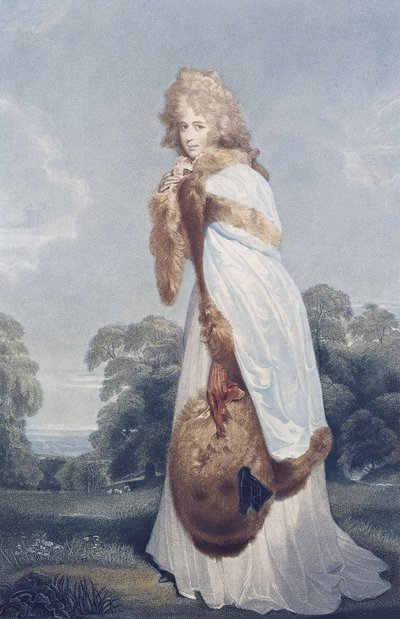 Eliza Farren, hrabina Derby (ok.1759-1829), grawerowana przez Francesco Bartolozziego (1727-1815), opublikowana przez Bulla i Jeffreysa autorstwa Thomas (after) Lawrence