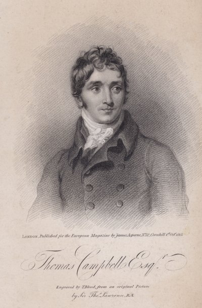 Thomas Campbell, szkocki poeta autorstwa Thomas (after) Lawrence