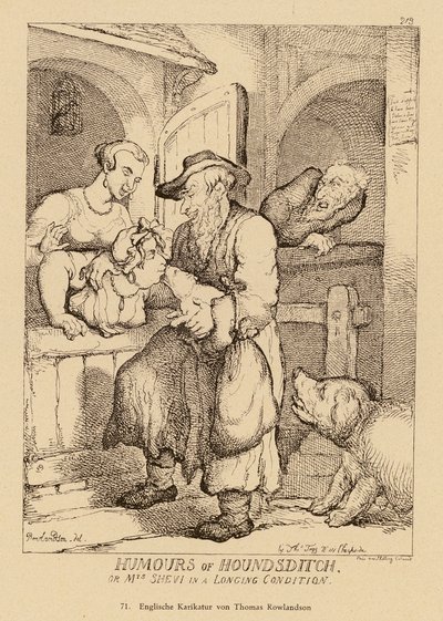 Humory Houndsditch autorstwa Thomas (after) Rowlandson