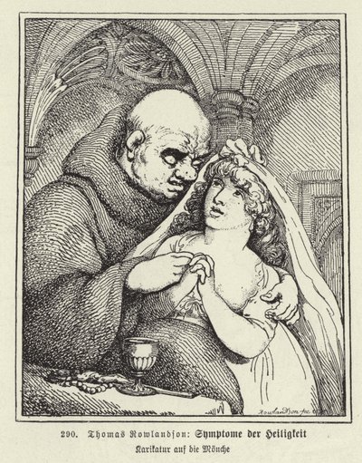 Symptomy świętości (litografia) autorstwa Thomas (after) Rowlandson