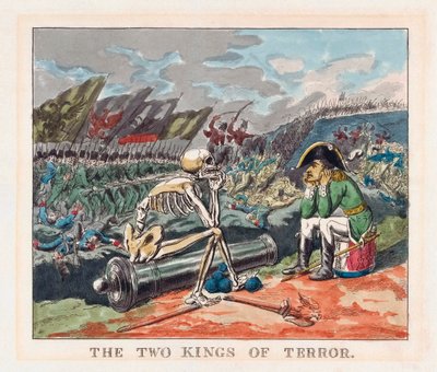 Dwaj królowie terroru. Napoleon i śmierć. autorstwa Thomas (after) Rowlandson