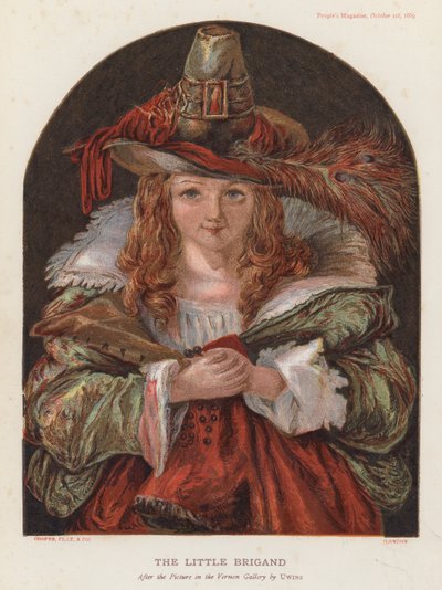 Le Chapeau de Brigand (kolorowa litografia) autorstwa Thomas (after) Uwins