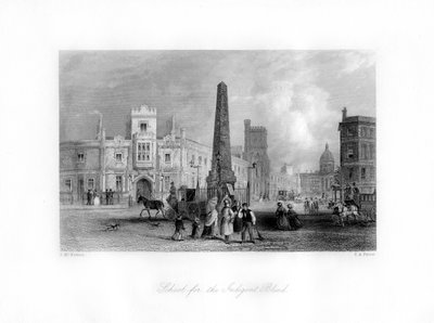 Szkoła dla niewidomych ubogich, Southwark, Londyn, XIX wiek. autorstwa Thomas Abel Prior