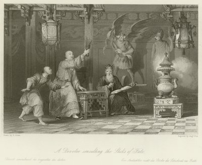 Wielbiciel konsultujący się z Laskami Losu autorstwa Thomas Allom