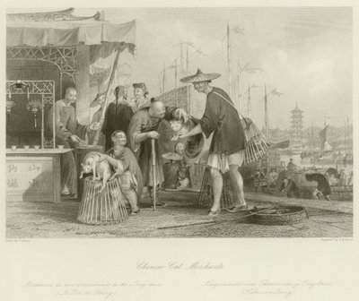 Chińscy handlarze kotami autorstwa Thomas Allom