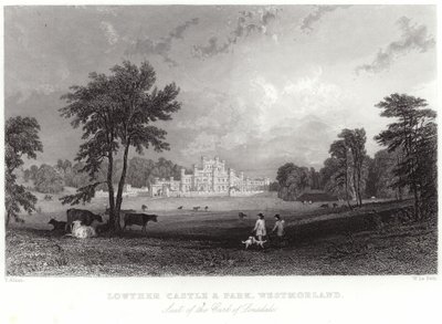 Zamek i park Lowther w Westmorland autorstwa Thomas Allom