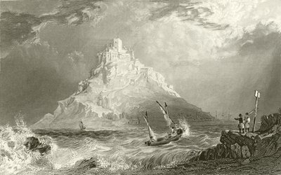 Góra św. Michała, Kornwalia autorstwa Thomas Allom