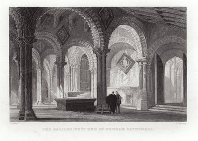 Galilea na zachodnim krańcu katedry w Durham autorstwa Thomas Allom