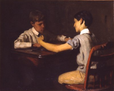 Gracze w warcaby autorstwa Thomas Anshutz