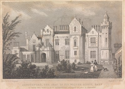 Abbotsford, a sede de Sir Walter Scott Bart; página - (Volume Um)polonês autorstwa Thomas Barber