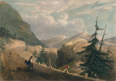 Fort Lesseillon, niedaleko Bramante, 1827. autorstwa Thomas Barber