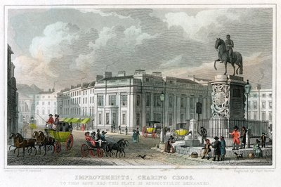 Ulepszenia, Charing Cross, Westminster, Londyn, 1828. autorstwa Thomas Barber