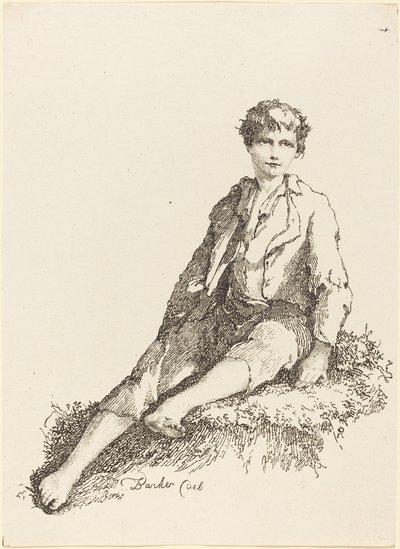 Młody chłopiec siedzący, 1803. autorstwa Thomas Barker