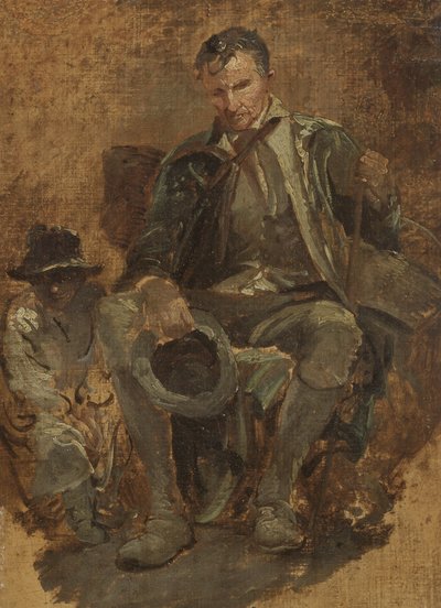 Studium drwala (olej na płótnie) autorstwa Thomas Barker of Bath