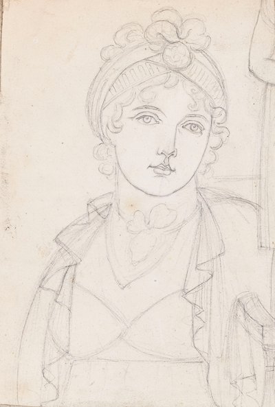Portret głowy i ramion Emmy Hamilton autorstwa Thomas Baxter