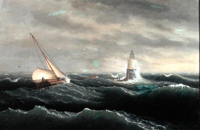 Latarnia morska (olej na płótnie) autorstwa Thomas Birch