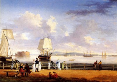 Port w Nowym Jorku, ok. 1810 r. autorstwa Thomas Birch