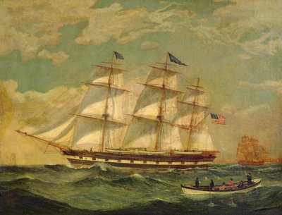 Statek Houqua autorstwa Thomas Birch