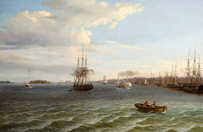 Widok na Filadelfię, patrząc na południe nad rzeką Delaware, autorstwa Thomas Birch