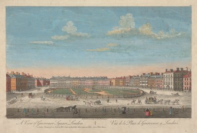Widok na Grosvenor Square w Londynie autorstwa Thomas Bowles