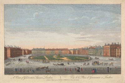 Widok na Grosvenor Square w Londynie autorstwa Thomas Bowles