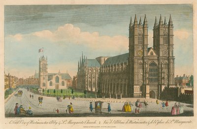 Widok z południa na opactwo Westminster i kościół św. Małgorzaty w Londynie autorstwa Thomas Bowles