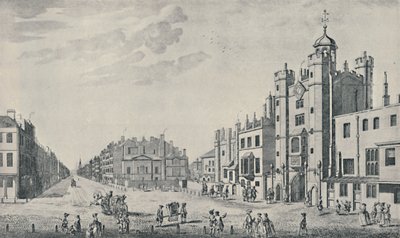 Przed Pałacem St. James, Pall Mall, 1740-1760, 1920 autorstwa Thomas Bowles