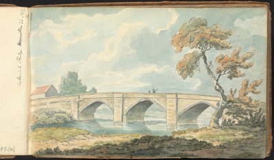 Album studiów nad krajobrazem i figurami: Catterick Bridge autorstwa Thomas Bradshaw