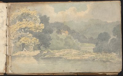 Album studiów krajobrazowych i figuralnych: Scena krajobrazowa w pobliżu St. Albans autorstwa Thomas Bradshaw