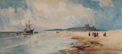 Zamek Bamborough, 1892, 1935 autorstwa Thomas Bush Hardy