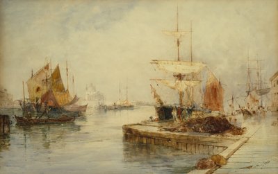 Wejście do Giudecca Venice, ok. 1870 (ołówek i akwarela) autorstwa Thomas Bush Hardy
