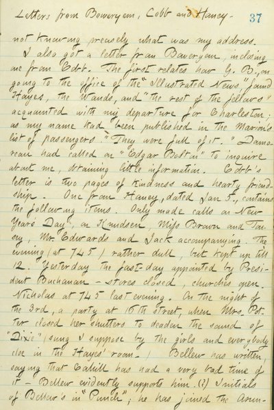 Pamiętniki Thomasa Butlera Gunna - Tom 15, strona 44, 6 stycznia 1861 r autorstwa Thomas Butler Gunn