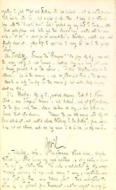 Pamiętniki Thomasa Butlera Gunna - Tom 2, strona 70, 29 marca - 1 kwietnia 1851 r autorstwa Thomas Butler Gunn
